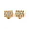 Brass Brass Micro Pave Cubic Zirconia Tube Bails, Loop Bails, Column, Real 18K Gold Plated, 8.5x8.5x6mm, Hole: 1.5mm, Inner Diameter: 3mm