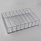 8-Slot Transparent Plastic Storage Box, Rectangle, Clear, 26x18x5.5cm