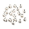 20Pcs Porcelain Beads, Square with Letter, Letter I, 8.5x8.5x8.5mm, Hole: 1.6mm