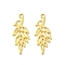 Tibetan Style Alloy Pendants, Lead Free and Cadmium Free, Leaf, Golden, 29x11x1mm, Hole: 1mm, about 1090pcs/1000g