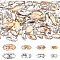 160Pcs 8 Style Sew on Rhinestone, Multi-strand Links, Glass Rhinestone, with Platinum Tone Brass Prong Settings, Garments Accessories, Faceted, Horse Eye, Mixed Color, 8~15x4~7x3.5~5mm, Hole: 0.8~1mm, 20pcs/style