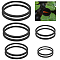 2 Sets EVA Foam Feeding Ring for Fish, Black, 90~205x5mm, 5pcs/set