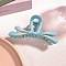 Plastic Claw Hair Clips, Two Tone, Butterfly, Sky Blue, 110x70mm