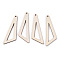 Undyed Wooden Big Pendants, Triangle, Antique White, 64x21x2.5mm, Hole: 2mm