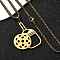 201 Stainless Steel Pickleball Paddle Pendant Box Chain Necklaces for Women Men, Golden, 23.62 inch(60cm)