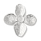 Anti-Tarnish 304 Stainless Steel Pendants, Flower Charm, Stainless Steel Color, 44x41x2mm, Hole: 1mm