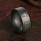 304 Stainless Steel Jesus Cross Finger Rings for Men, Antique Silver, 8mm, Inner Diameter: 20mm