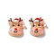 Sandy Brown Christmas Series Resin Cabochons, Elk, 7.5x7x3mm