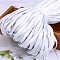Polyester Cord Shoelace, Flat, White, 8mm, 100m/bundle