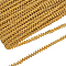 Sparkle Metallic Polyester Braided Lace Trim, Sewing Centipede Lace Ribbon, for Clothes Accessories and Curtains Accessories, Gold, 3/8 inch(10mm), about 27.34 Yards(25m)/Card