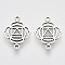 Tibetan Style Alloy Links connectors, Chakra, Cadmium Free & Lead Free, Muladhara, 20x15x1.5mm, Hole: 1.2mm, about 1350pcs/1000g