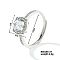 Fashionable Unisex Brass Micro Pave Clear Cubic Zirconia Solitaire Ring, Adjustable Rings, Platinum, Inner Diameter: 19mm