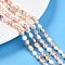 Natural Cultured Freshwater Pearl Beads Strands, Baroque Pearls Keshi Pearl Beads, Two Sides Polished, Mixed Color, 6~10x5~6x3~5mm, Hole: 0.6mm, about 24~25pcs/strand, 6.69''(17cm)