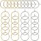 316 Stainless Steel Wine Glass Charms Rings, Hoop Earring Findings, DIY Material for Basketball Wives Hoop Earrings, Golden & Stainless Steel Color, 21 Gauge, 20x15.5x0.7mm, 2 colors, 50pcs/color, 100pcs/box