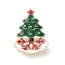 Christmas Enamel Pins, Alloy Lapel Pins for Backpack Clothes, Christmas Tree, 46.5x31mm