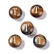Natural Tiger Eye Beads, Rondelle with Letter, Letter T, 8.5~9x5~5.5mm, Hole: 1.2mm