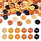 90Pcs 6 Colors 2-Hole Wood Flower Buttons, Mixed Color, 25x23.5x4mm, Hole: 2.5mm, 15pcs/color