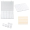 Plastic Bead Containers, Removable, 56 Compartments, Rectangle, with Label Paster, Clear, Box: 56 compartments/box, 2pcs/set, Label Paster: 2paper/set