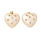 Brass Micro Pave Colorful Cubic Zirconia Enamel Pendants, Heart, Cadmium Free & Lead Free, Long-Lasting Plated, Rack Plating, Real 18K Gold Plated, 23x21.5x9.5mm, Hole: 4x3.5mm