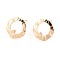 Brass Stud Earring Findings, with Loop, Real 18K Gold Plated, Nickel Free, Ring, 12.5x12mm, Hole: 2.5mm, Pin: 0.8mm
