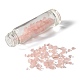 Botellas de bola de rodillo de cuentas de chip de cuarzo rosa natural AJEW-H101-01G-3