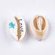 Printed Cowrie Shell Beads SHEL-S276-11-3