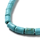 Brins de perles synthétiques teintes en turquoise G-E594-10-3