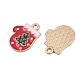 Рождественские эмали сплава подвески FIND-I067-02KCG-08-2