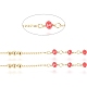 3.28 Fuß handgefertigte Perlenkette aus Messing X-CHC-G011-10G-01-1
