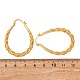 Латунные слеза серьги обруча EJEW-A143-10G-5