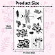 CRASPIRE Butterfly Dragonfly Clear Rubber Stamps Vintage Flowers Mushroom Insect Transparent Silicone Seals Stamp for Journaling Card Making Friends DIY Scrapbooking Photo Frame Album Decoration DIY-WH0439-0004-2