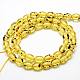 Buddhist Jewelry Beaded Findings Resin Imitation Amber Oval Bead Strands X-RESI-L002-H08-2