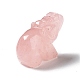 Лечебные фигурки носорога из натурального розового кварца DJEW-Z005-04-3