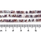 Brins de perles de verre de galvanoplastie de couleur dégradée X-GLAA-E042-05-B10-5