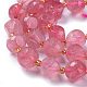 Chapelets de perles aux fraises en quartz naturel G-A030-B11-10mm-3