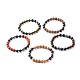 Non-magnétiques perles synthétiques d'hématite étirer bracelets BJEW-JB06634-1