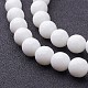 Synthétiques agate perles blanches de brins G-D419-10mm-01-2