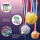 スーパーダントマン応援メダルハンガー、お祝いメダルホルダー、12ライン付き、頑丈なスチール製賞品ディスプレイホルダー、60枚以上のメダル用、壁に取り付けられたメダルディスプレイラック、サッカースポーツリボンストラップ用。 ODIS-WH0022-024-4
