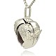 Silver Color Plated Brass Hollow Heart Cage Pendants KK-J241-10S-2