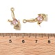 Латунные микро проложить кубического циркония подвески KK-A259-32G-3