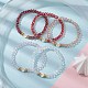 5 pièces ensemble de bracelets extensibles en perles de verre BJEW-JB09677-02-5