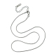 304 collier chaîne serpent ronde en acier inoxydable pour homme femme NJEW-YW0001-13-1