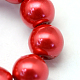 Backen gemalt pearlized Glasperlen runden Perle Stränge HY-Q330-8mm-74-3