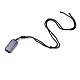 Natürliche Lapislazuli-Halskette mit rechteckigem Anhänger und Nylonschnur für Damen NJEW-C001-01B-01-3