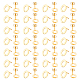 DICOSMETIC 100Pcs Stainless Steel Stud Earring Findings Hollow Circle Earrings Post Golden Donut Stud Earrings with 1.2mm Loop Hole and Ear Back for DIY Jewelry Making Findings STAS-DC0011-36-1