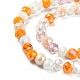 Chapelets de perles en verre électroplaqué EGLA-YW0002-D07-2