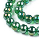 Chapelets de perles en verre transparent électrolytique GLAA-T032-T10mm-AB21-3