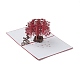 Rectangle 3d érable rouge pop up papier carte de voeux AJEW-A008-05-1
