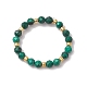Кольца-растяжки из натурального малахита для женщин RJEW-JR00868-10-2