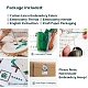 植物柄DIY刺繍初心者キット  刺繍針と糸を含む  コットンリネン生地  ライムグリーン  27x27cm DIY-P077-020-2